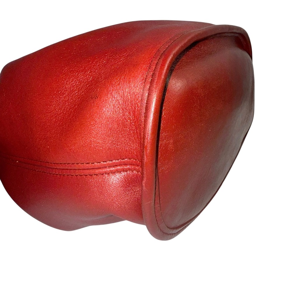 Coach 9952 Bucket Bag Women Red Vintage Leather Drawstring USA Made - Picture 9 of 14